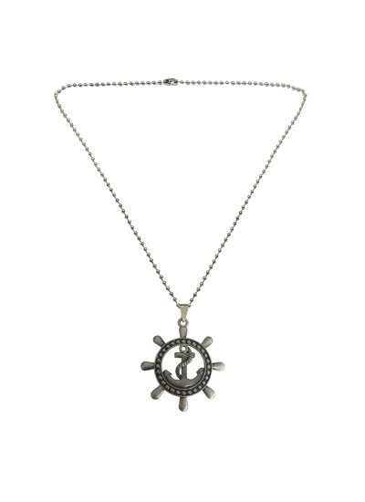 Nautical Ship Wheel Anchor Pendant